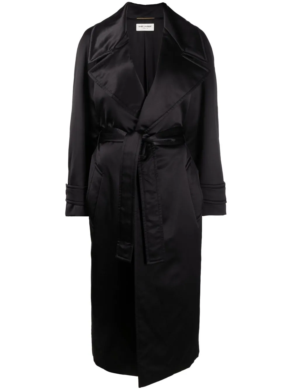 

Saint Laurent notched-lapel single-breasted coat - Black