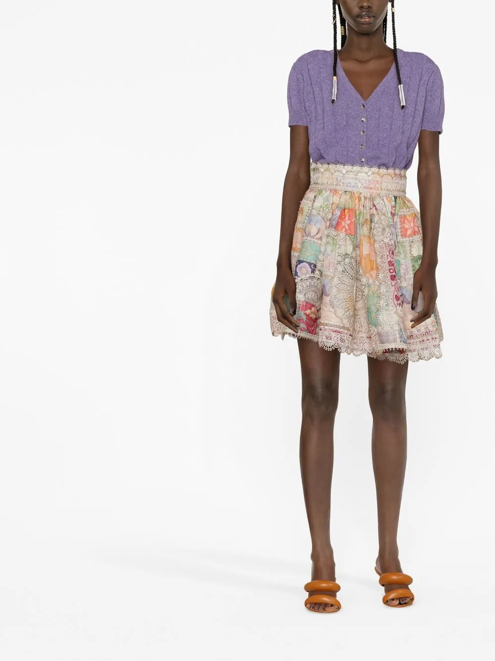 ZIMMERMANN Flared rok - Beige