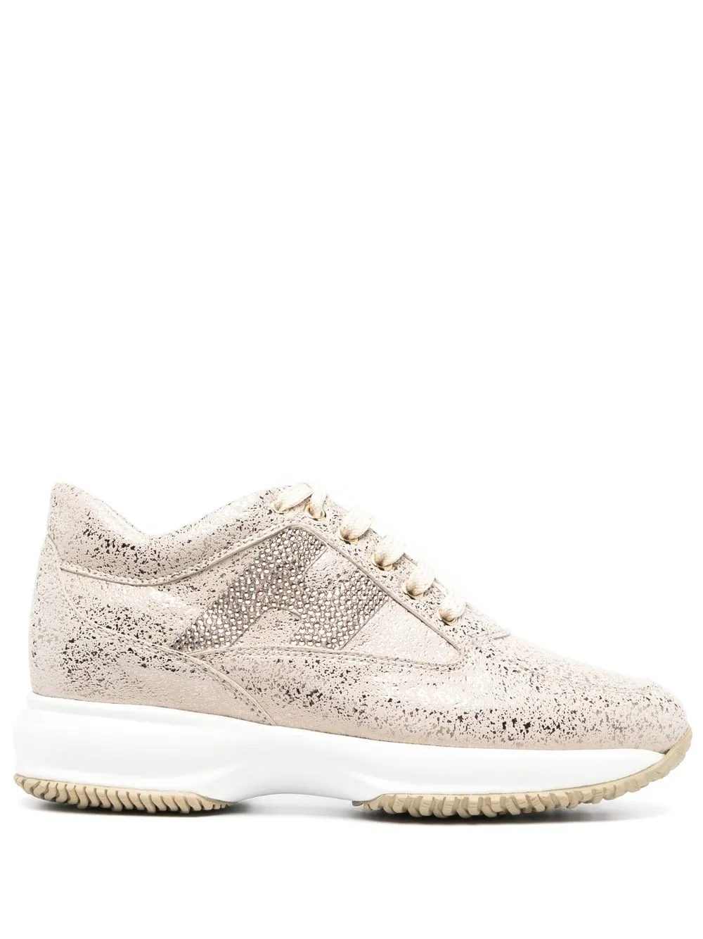 

Hogan metallic-speckle logo-embellished sneakers - Neutrals