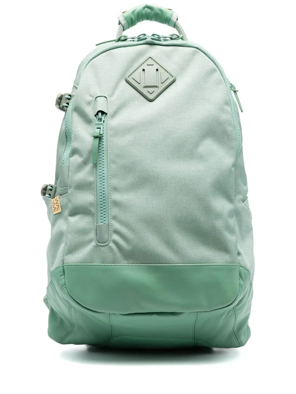 

visvim mochila con ribete cuero - Verde