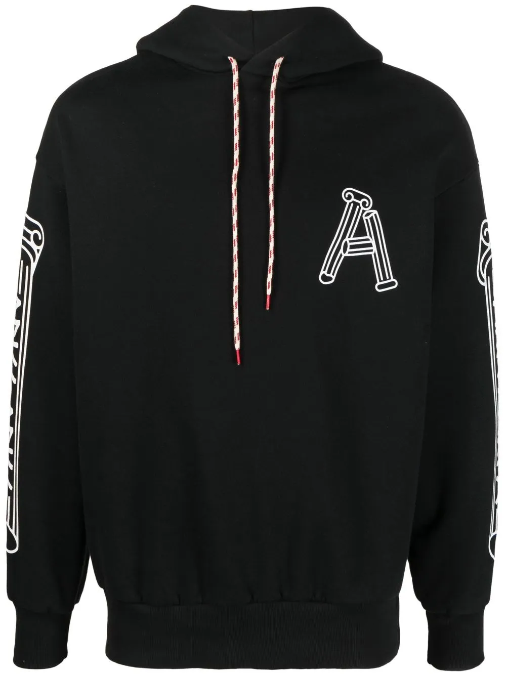 

Aries logo-print pullover hoodie - Negro