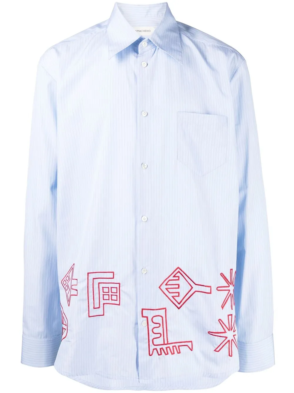 

Namacheko embroidered pointed-collar shirt - Blue