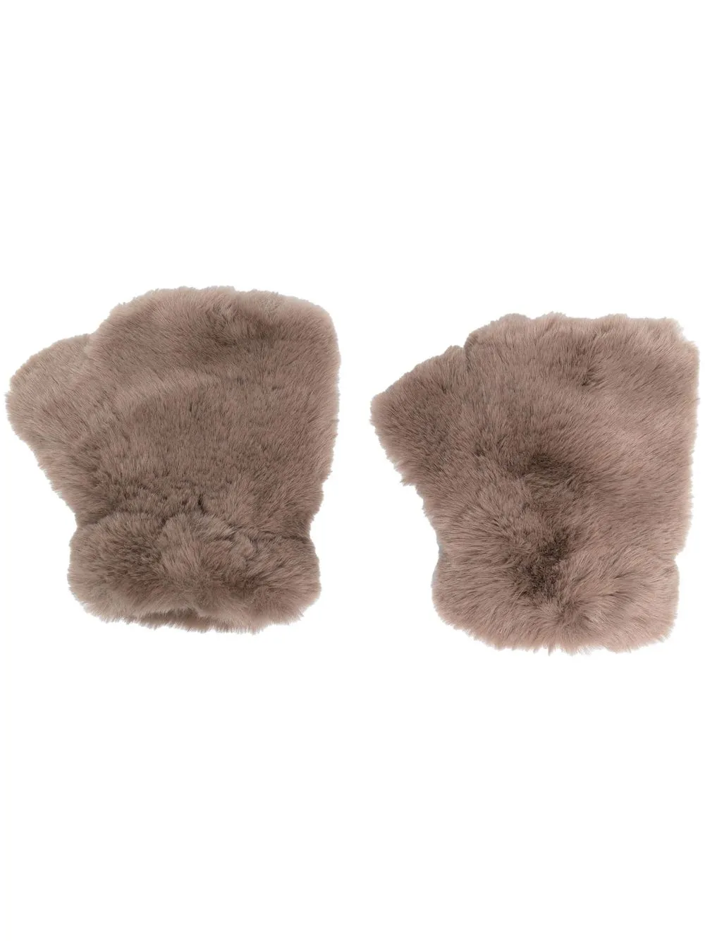 

Jakke faux-fur gloves - Neutrals