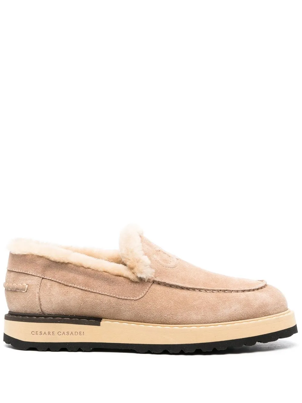 

Casadei shearling-lined loafers - Brown