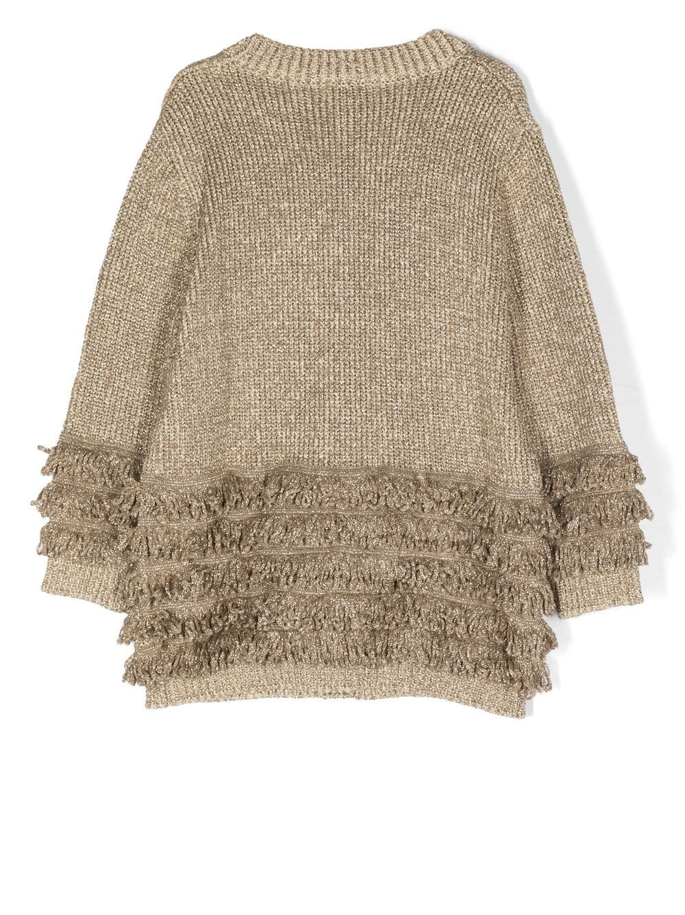 Stella McCartney Kids Vest met franjes - Beige