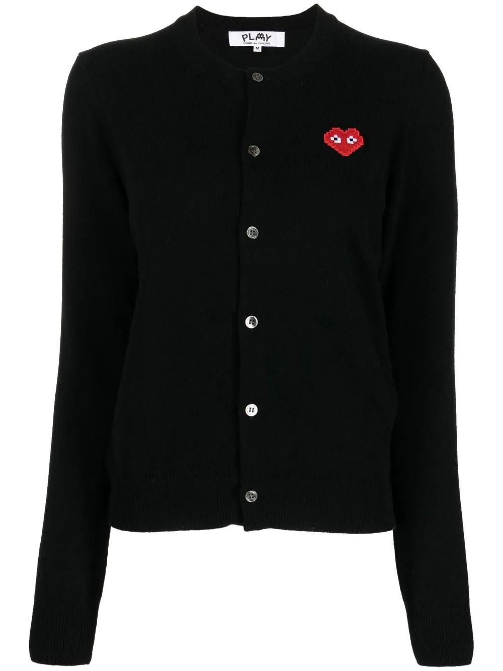 

Comme Des Garçons Play cárdigan con parche del logo - Negro