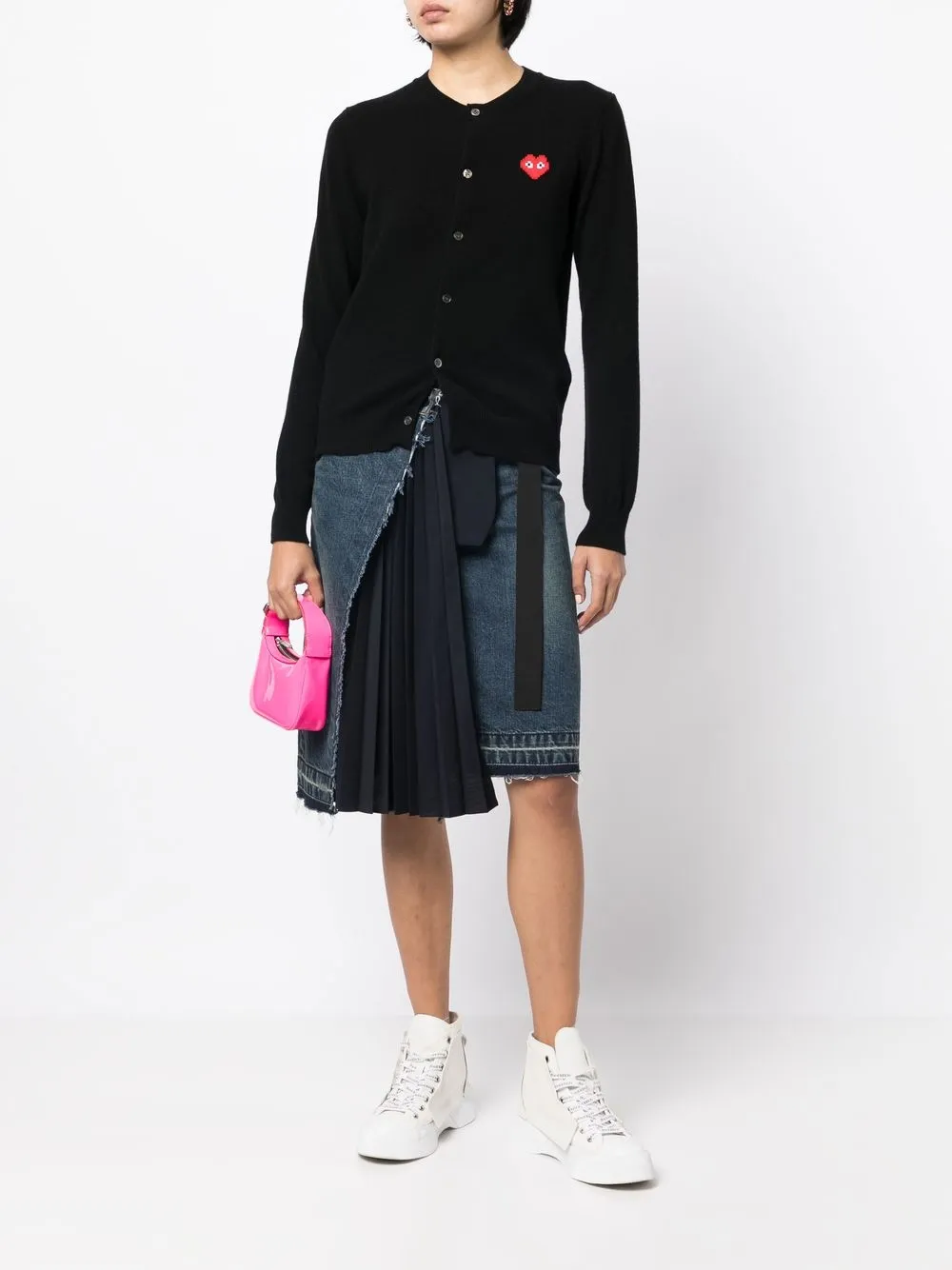 Comme Des Garçons Vest met logopatch - Zwart