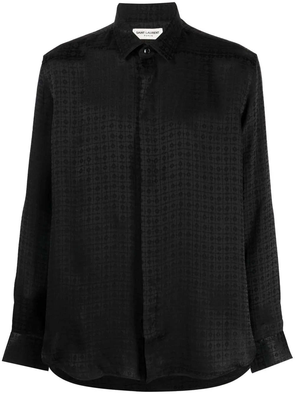 

Saint Laurent long-sleeve silk shirt - Black