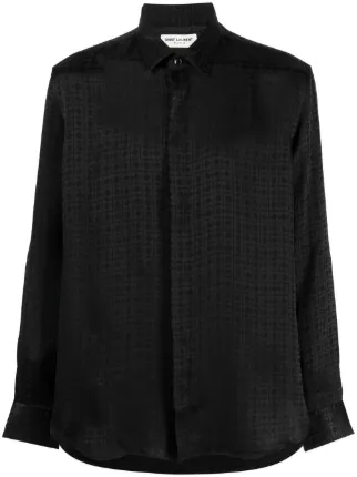 saint laurent silk shirt men's