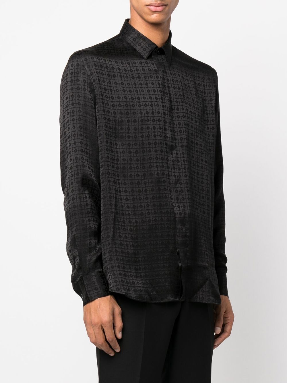 Saint Laurent long-sleeve Silk Shirt - Farfetch