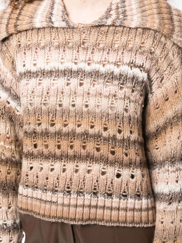 Simkhai pointelle-knit Striped Jumper - Farfetch