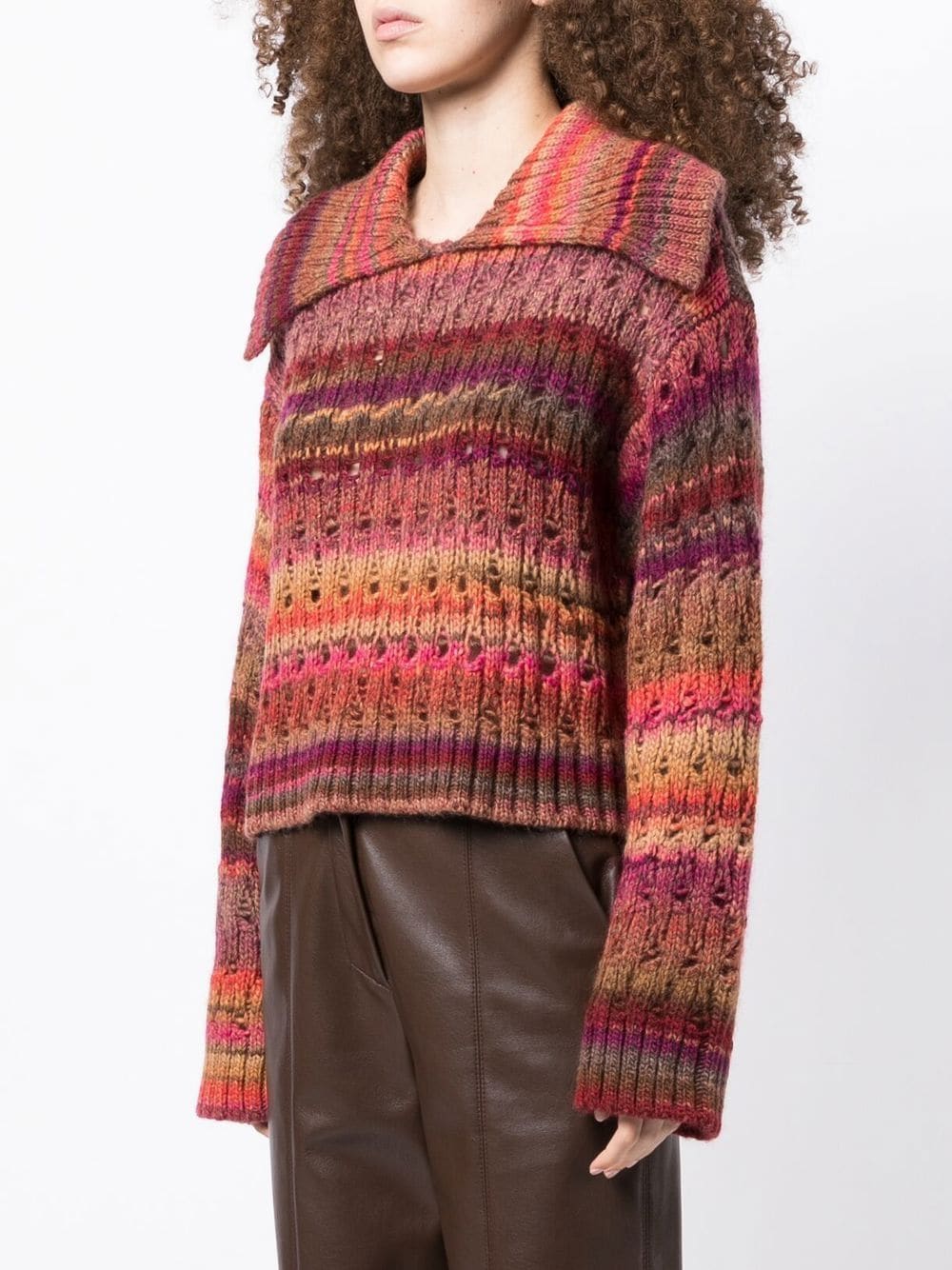 Issa wool-blend knit bralette in brown - Simkhai