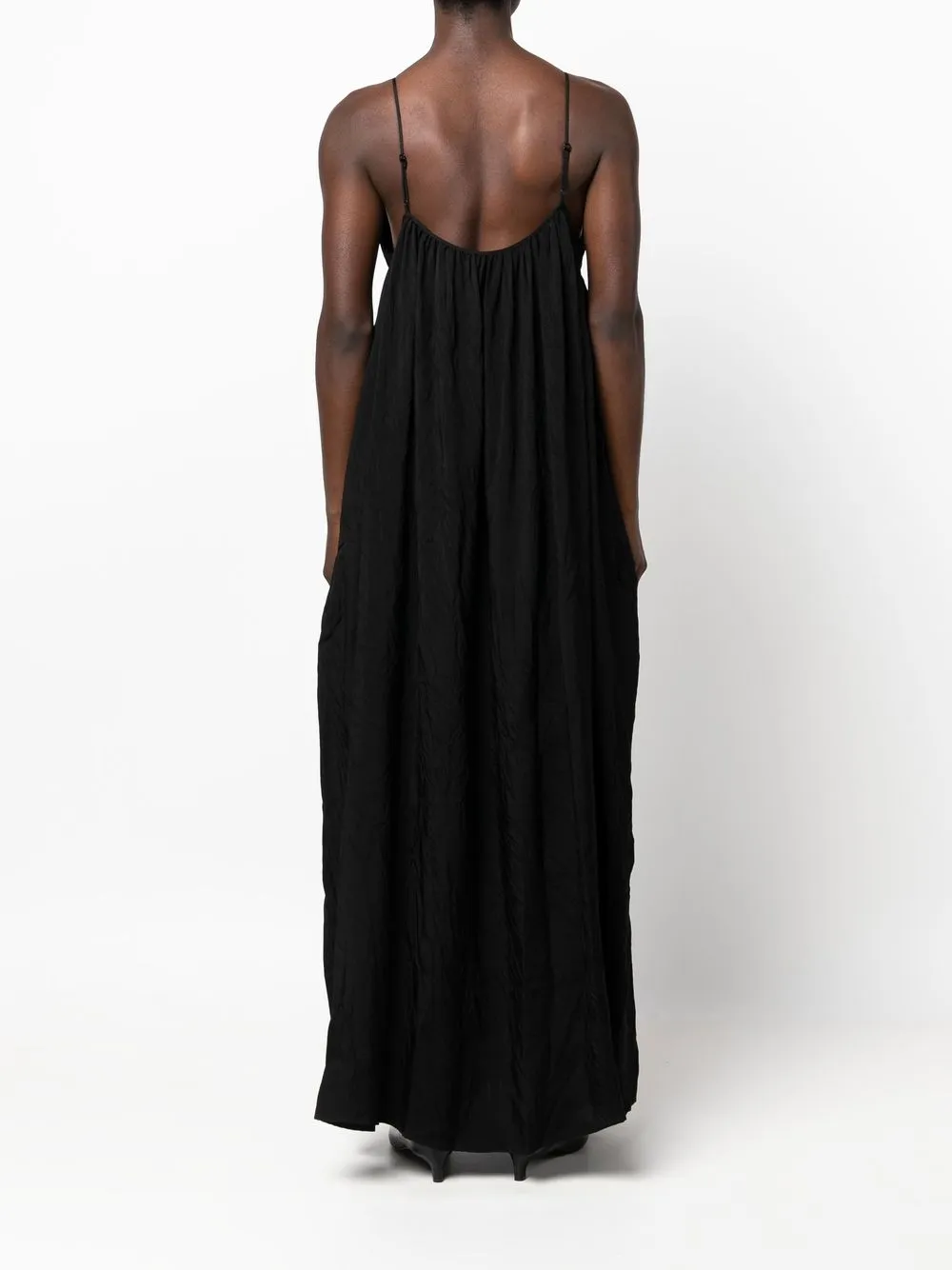 Uma Wang V-neck Empire-line Maxi Dress In Black