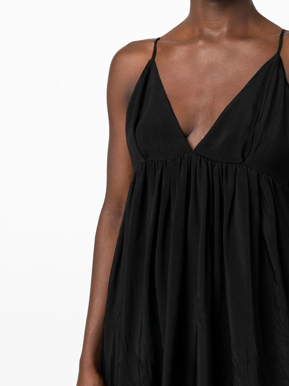 Uma Wang V-neck Empire-line Maxi Dress In Black