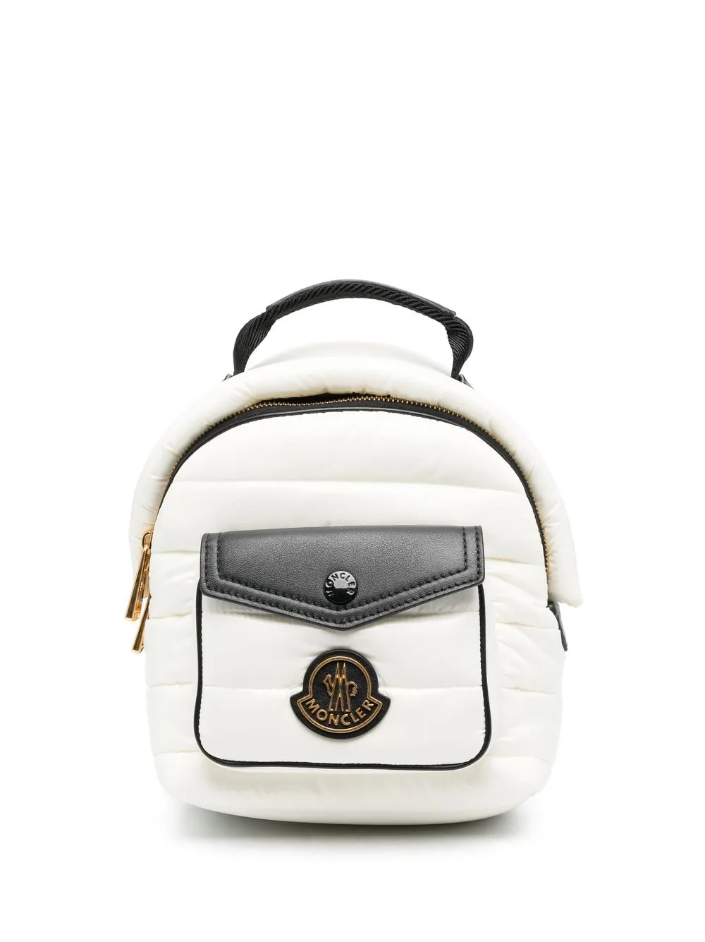 

Moncler mochila capitonada con parche del logo - Blanco