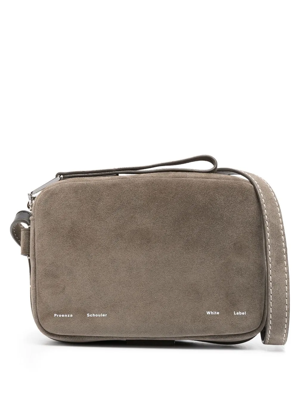 

Proenza Schouler White Label bolsa de hombro con logo estampado - Gris