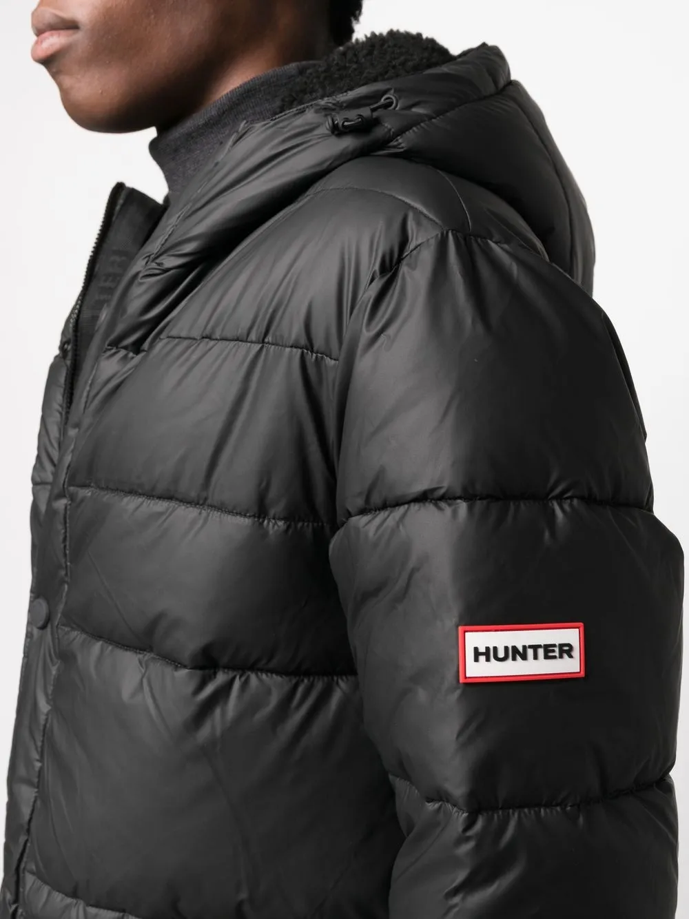 Hunter Intrepid logo-patch Puffer Coat - Farfetch