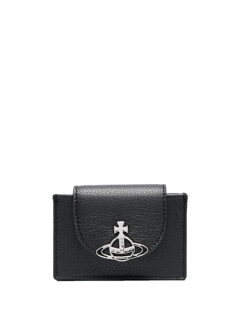 

Vivienne Westwood tarjetero con placa del logo - Negro