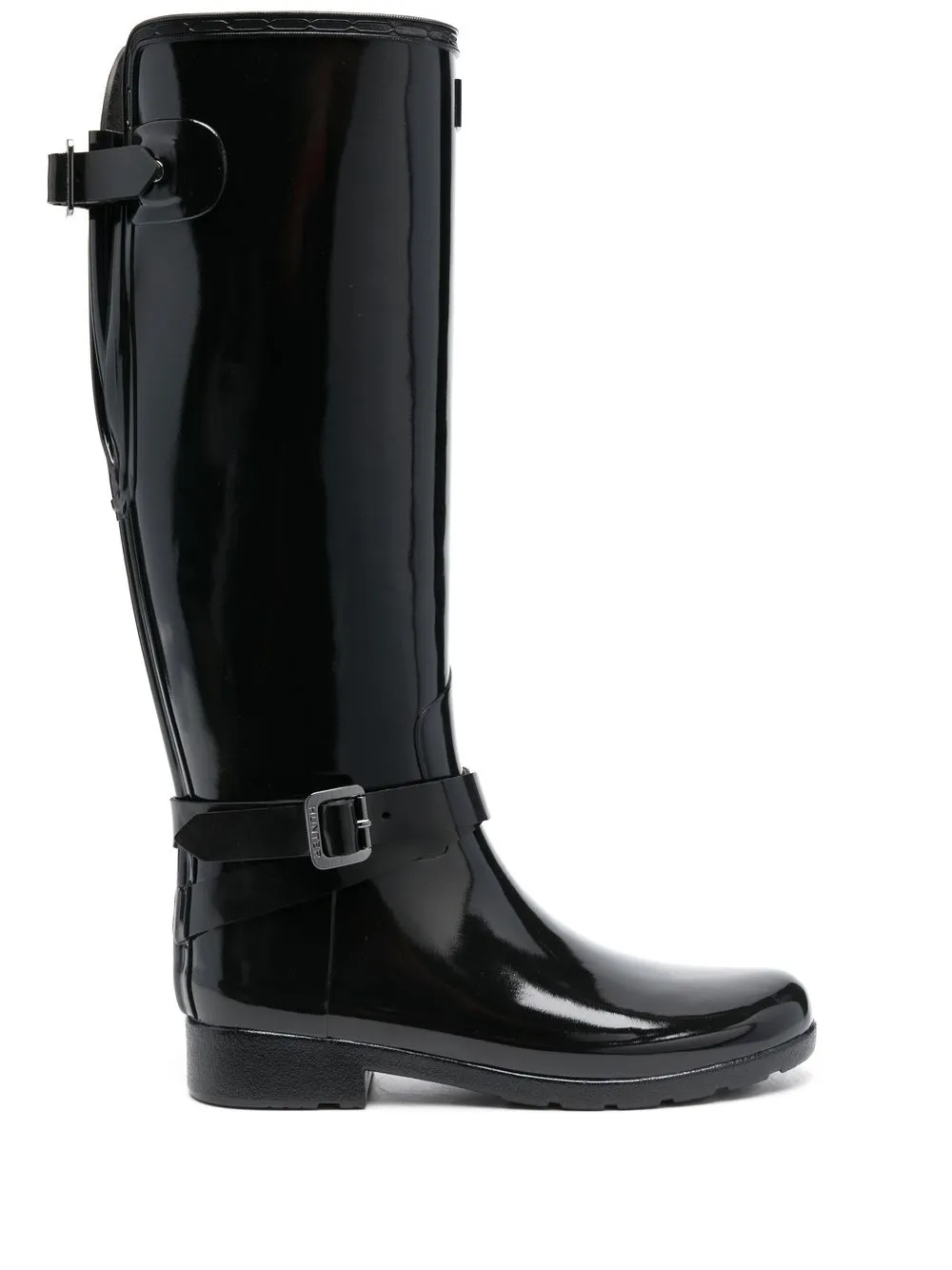 

Hunter botas con parche del logo - Negro