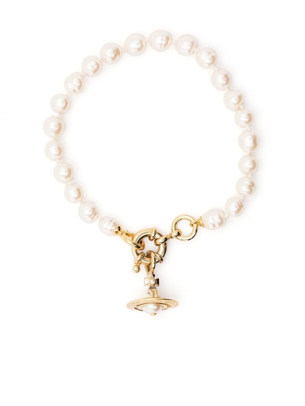 Vivienne Westwood Orb Detail Pearl Bracelet Farfetch