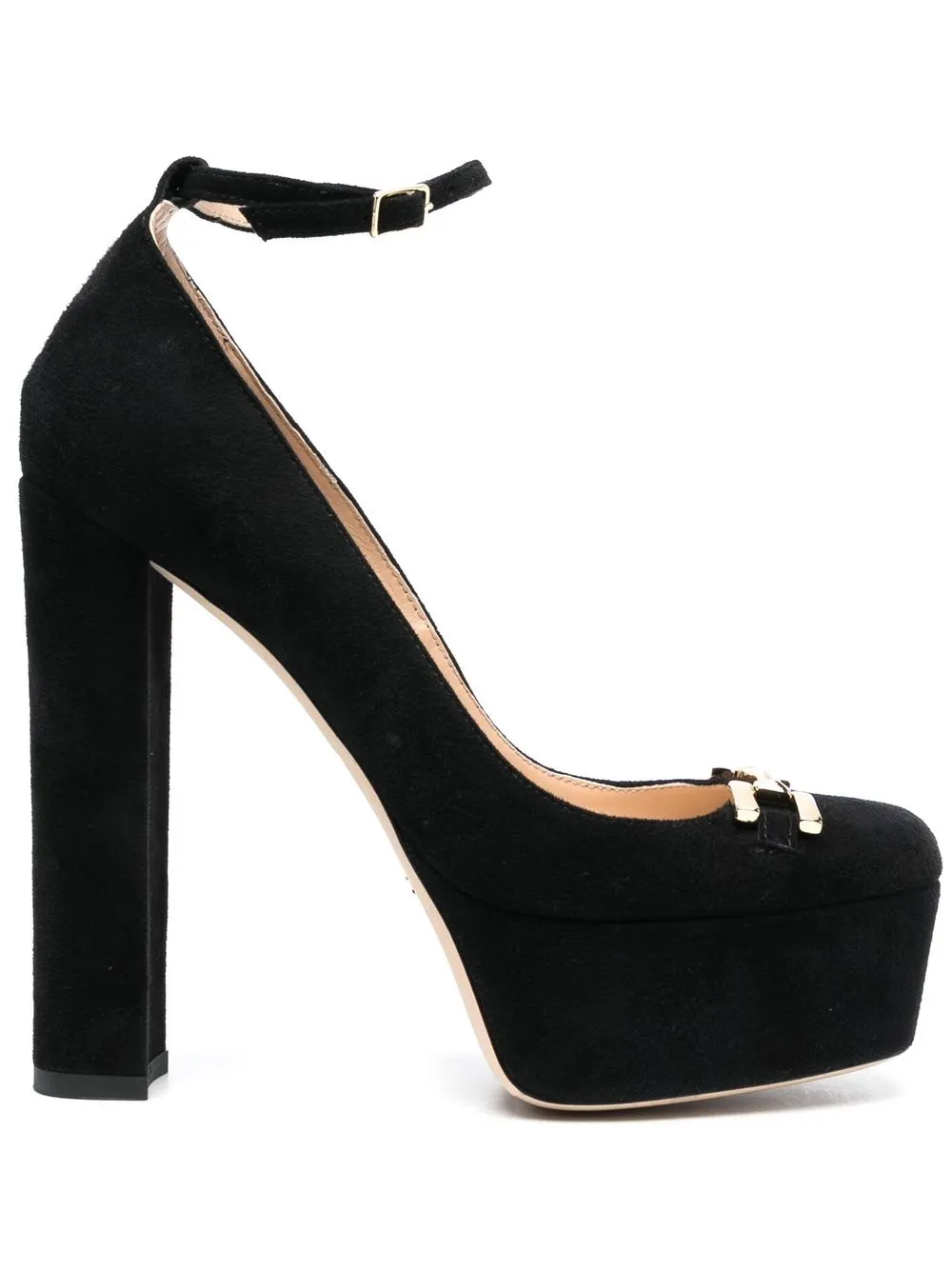 

Elisabetta Franchi platform suede pumps - Black