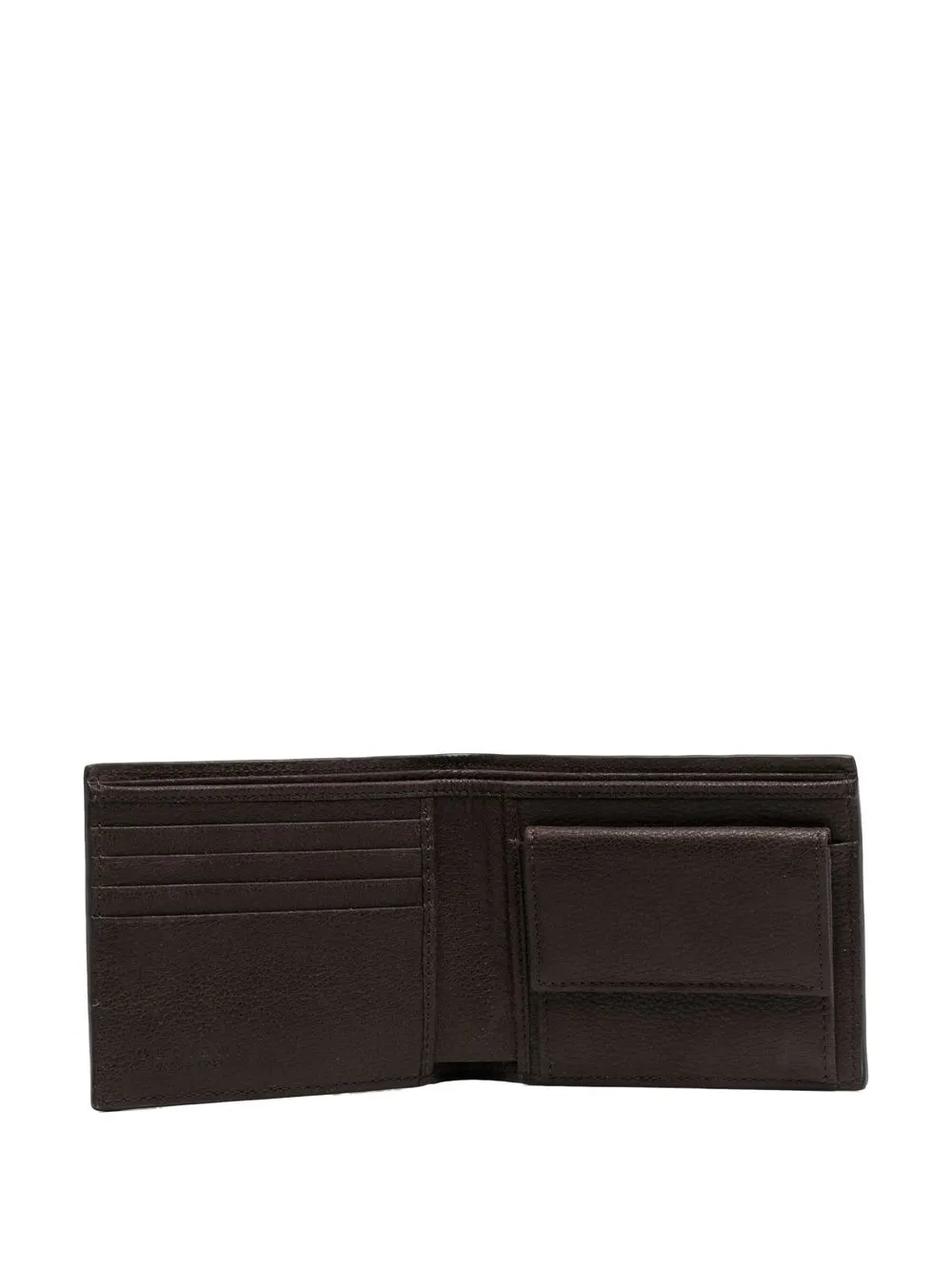 Orciani Bi-fold Leather Wallet In Braun