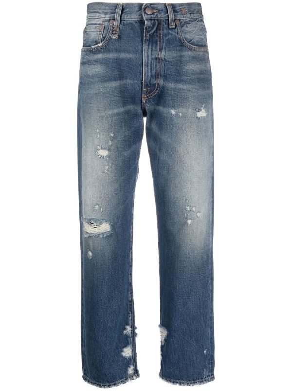 R13 Distressed high waist Jeans Farfetch