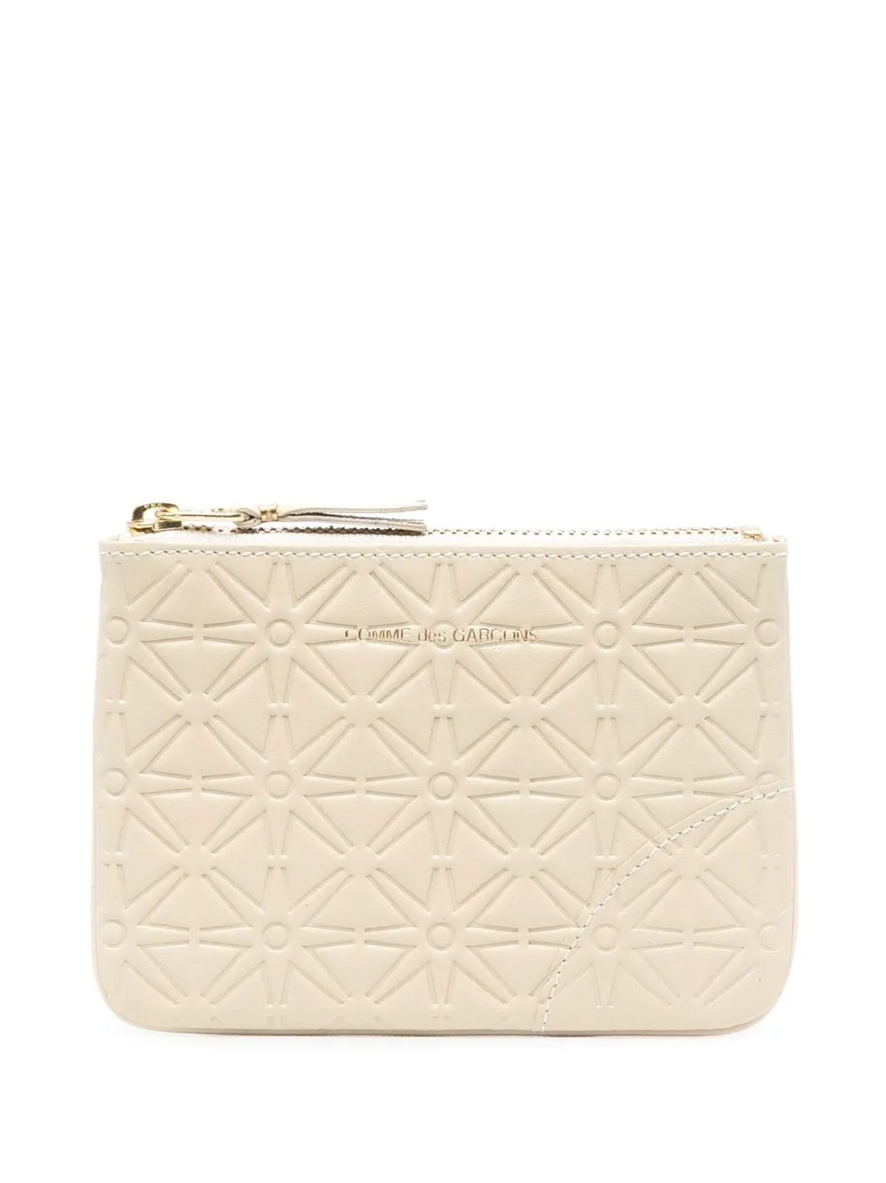 

Comme Des Garçons Wallet geometric embossed top-zip wallet - Neutrals