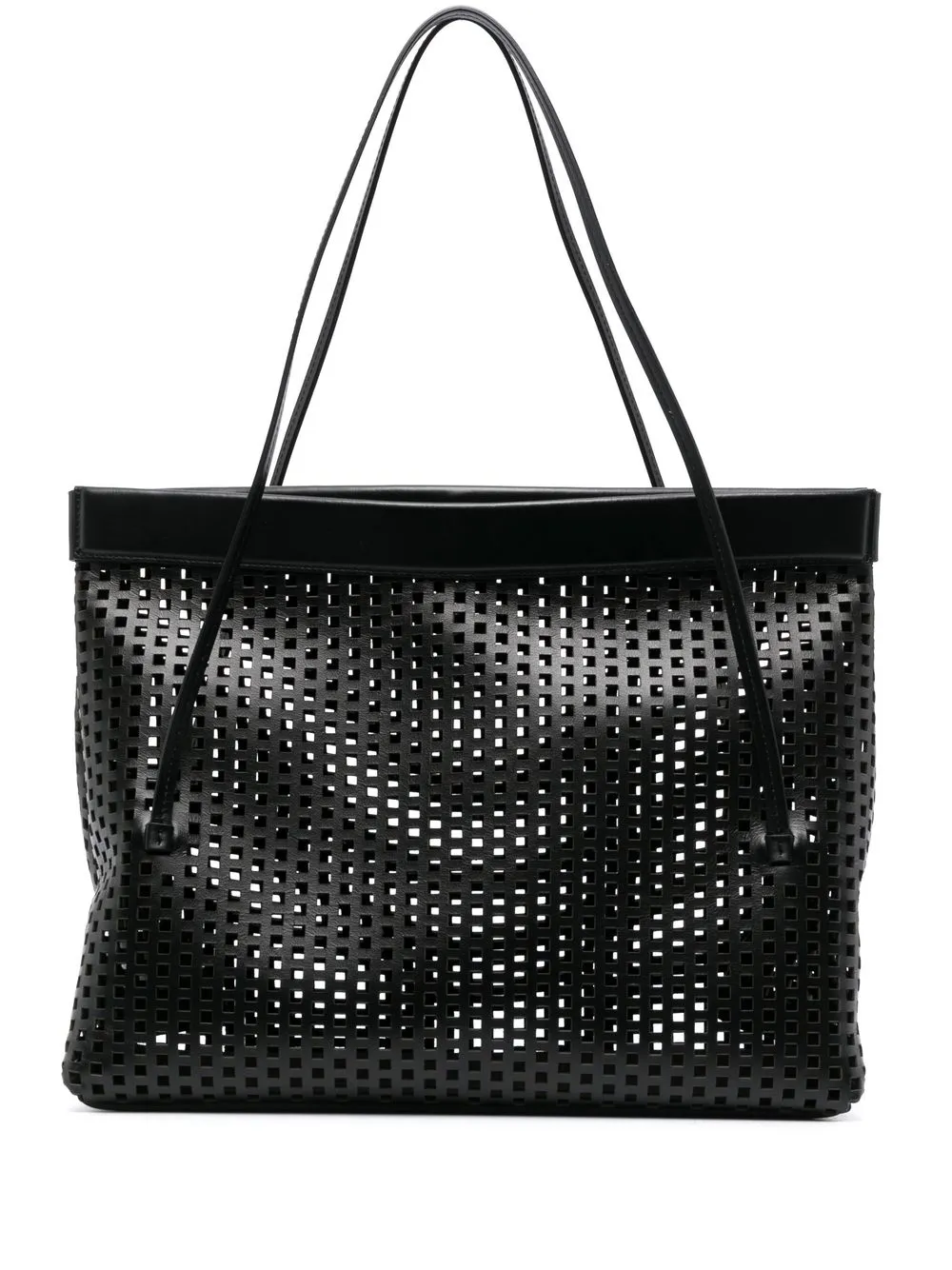 

Wandler Joanna mesh leather tote bag - Black