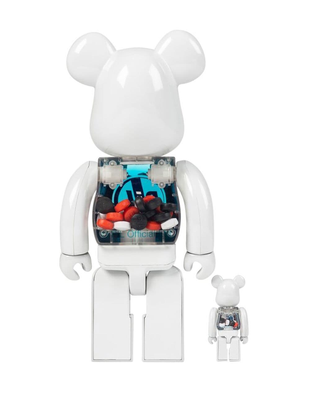 Shop Medicom Toy X Public Image Limited Chrome Be@rbrick 100% And 400% Figure Set In White