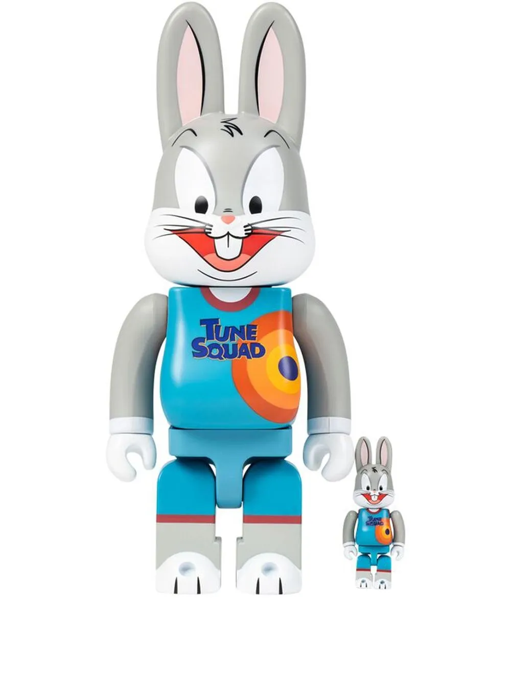 Medicom Toy X Looney Tunes Space Jam: A New Legacy Bugs Bunny Be@rbrick 100% And 400% Figure Set In Grey