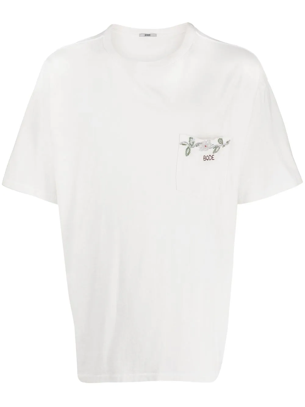 

BODE floral-embroidered short-sleeved T-shirt - White