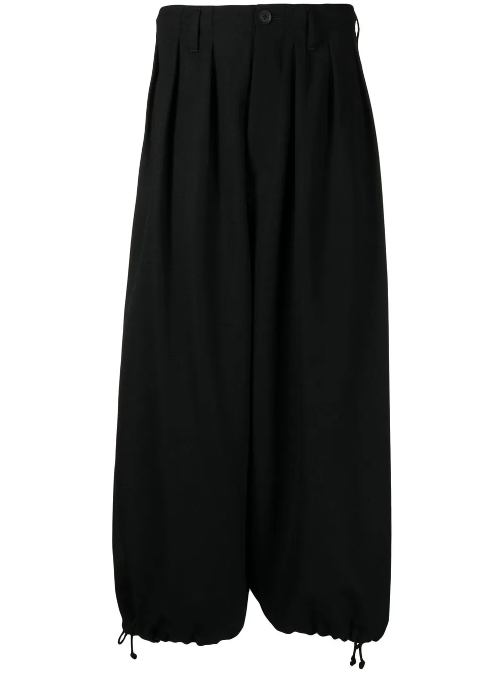 

Yohji Yamamoto pantalones anchos - Negro