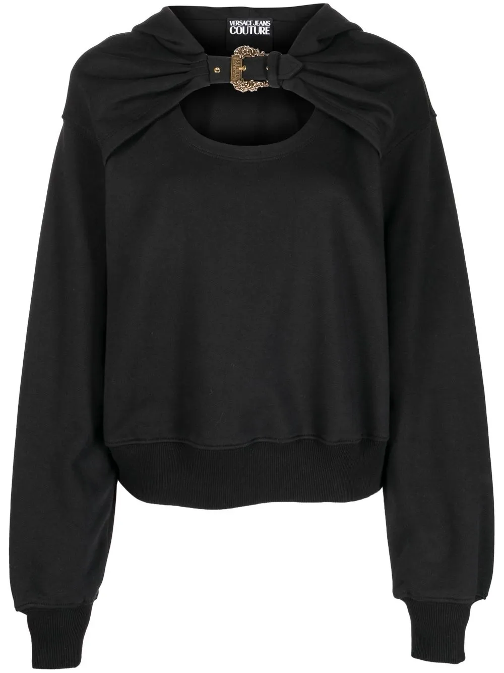 

Versace Jeans Couture sudadera con detalle de hebilla - Negro