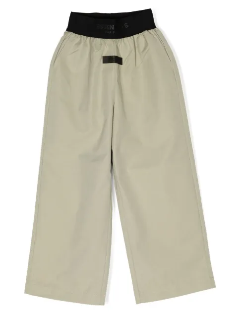 FEAR OF GOD ESSENTIALS KIDS 로고 웨이스트밴드 스트레이트 팬츠