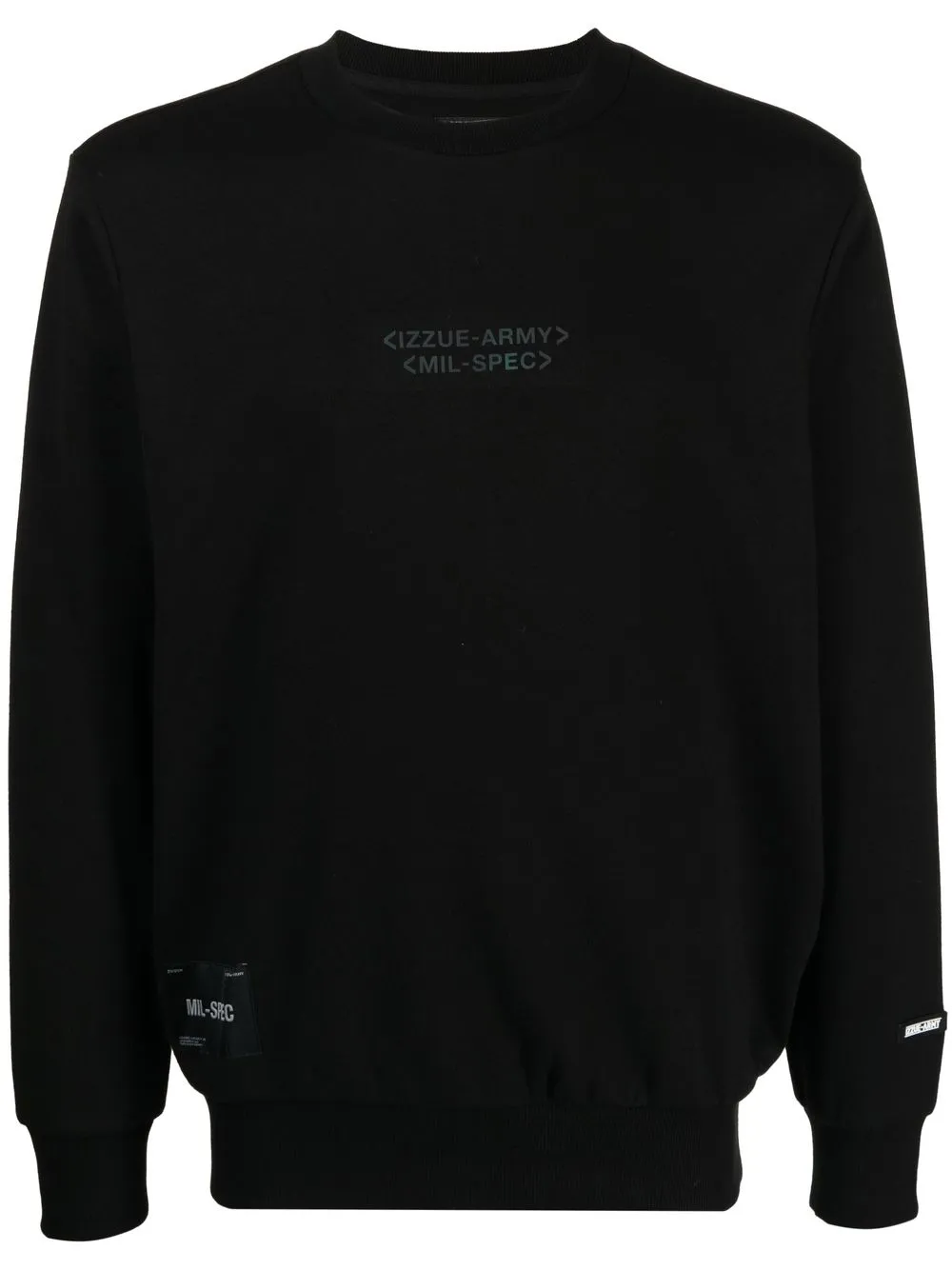 

izzue logo-print sweatshirt - Black