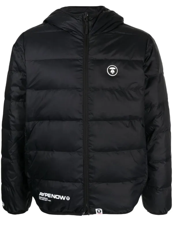 AAPE BY *A BATHING APE® logo-patch Down Jacket - Farfetch