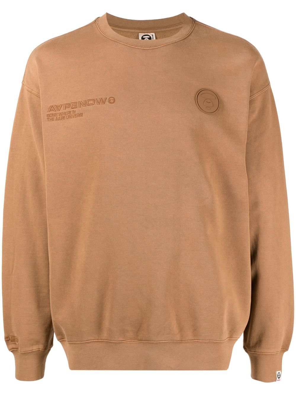 AAPE BY *A BATHING APE® logo-print cotton sweatshirt - Brown