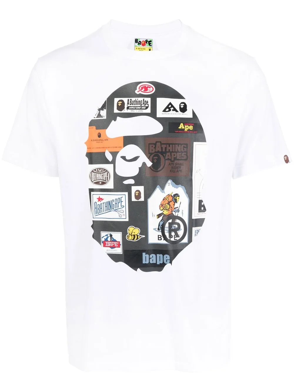 

A BATHING APE® playera con estampado gráfico - Blanco