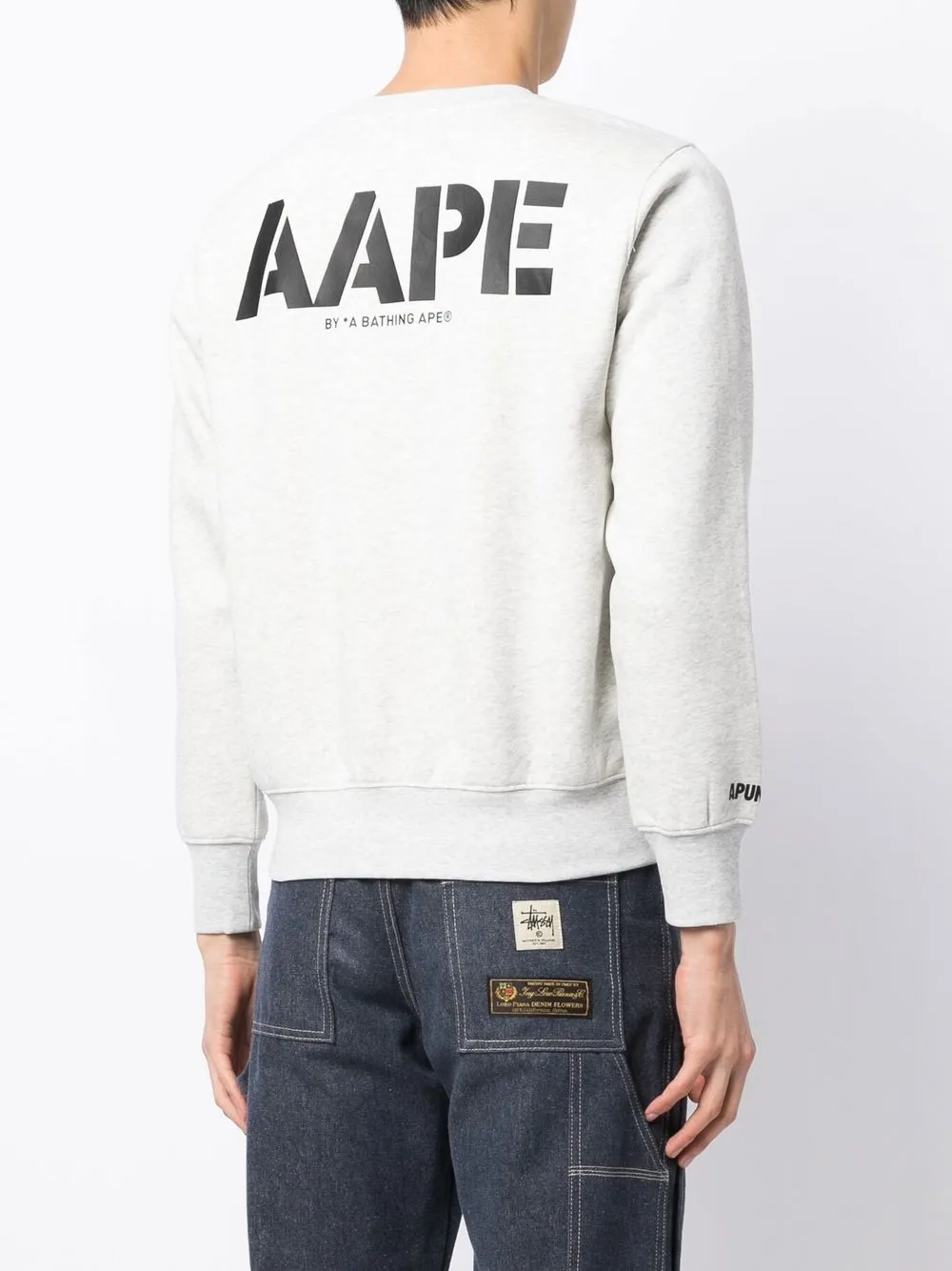 Affordable AAPE BY *A BATHING APE logo-print long-sleeve sweatshirt Men