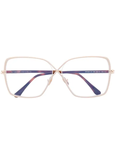 TOM FORD Eyewear tortoiseshell-effect square-frame glasses
