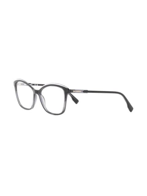 Karl Lagerfeld logo-print rectangle-frame Glasses - Farfetch