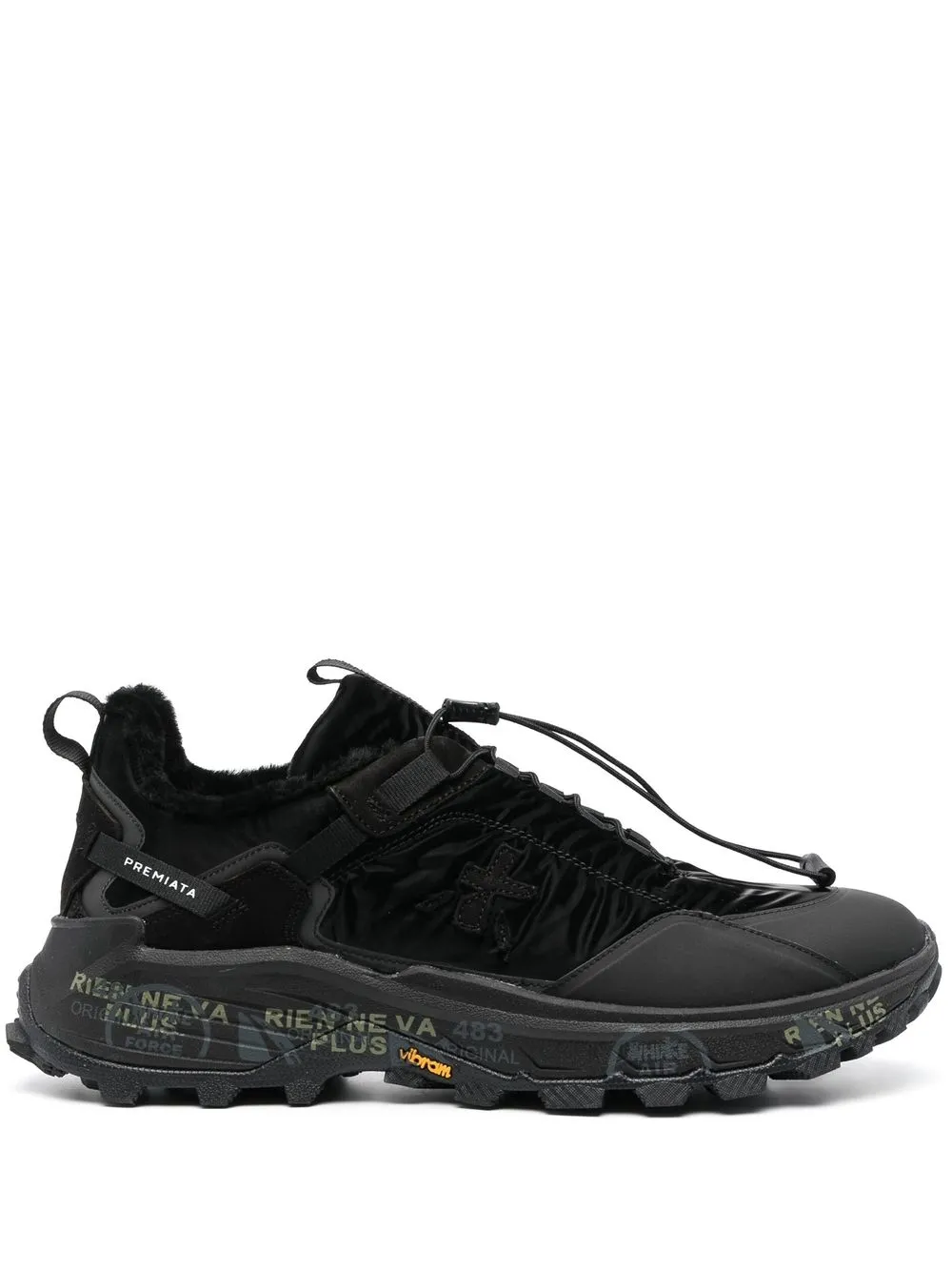 

Premiata Cross panelled trainers - Black