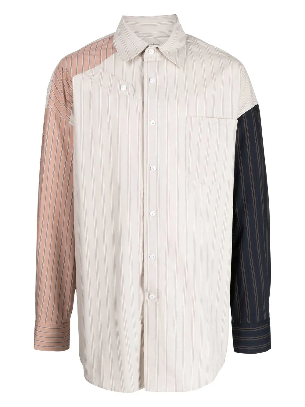 

Feng Chen Wang panelled button-up shirt - Multicolour
