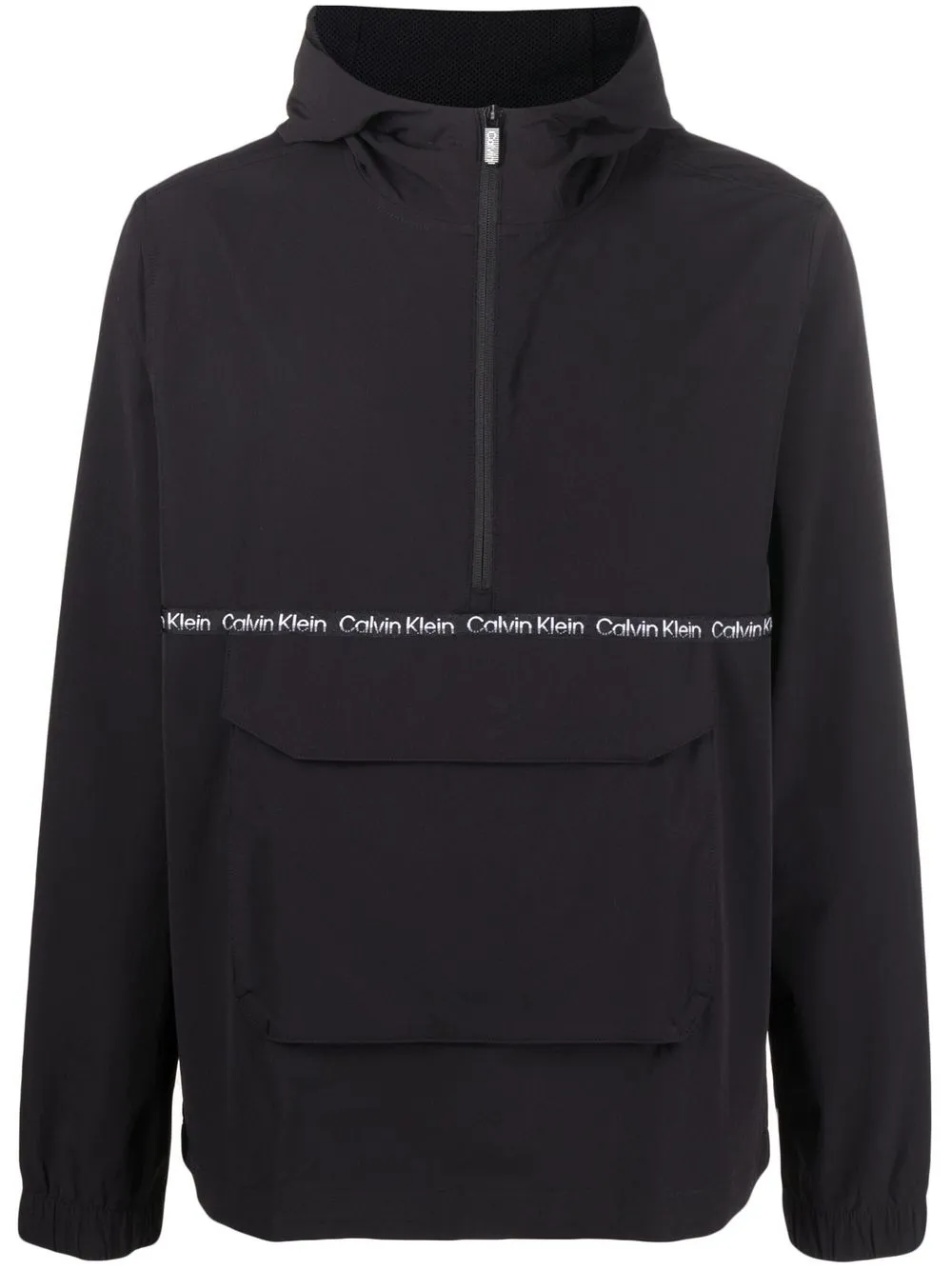 

Calvin Klein logo-print hooded jacket - Black