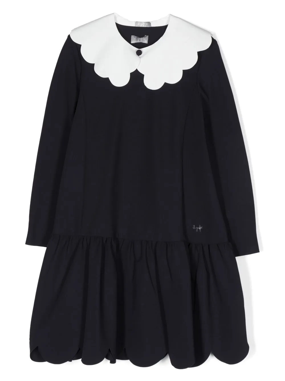 

Il Gufo vestido con cuello festoneado - Azul