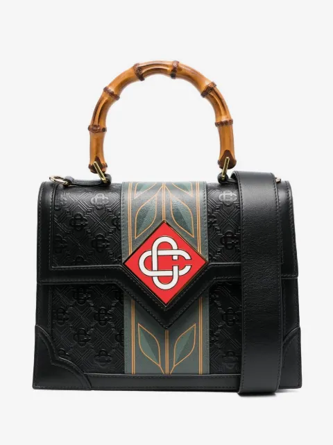 Casablanca Jeanne logo-patch tote bag