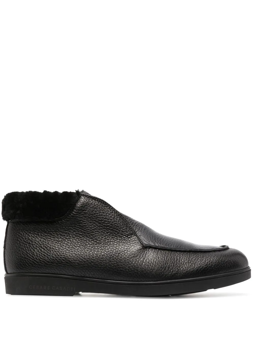 

Casadei shearling-lined leather loafers - Black