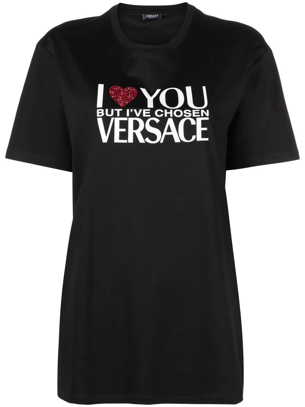 

Versace slogan-print T-shirt - Black