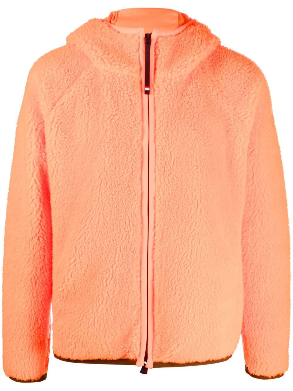 Moncler Grenoble zip-up hooded fleece jacket - Orange